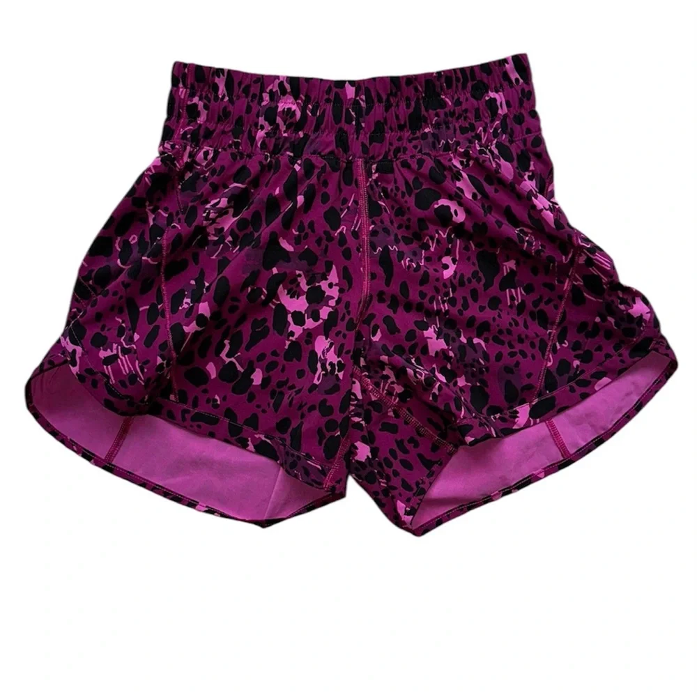 Lululemon Track That Mid-Rise Lined
Short 5"Cheetah Camo Magenta Purple Multi S2 - Picture 6 of 9